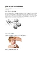 Viêm tiểu phế quản ở trẻ nhỏ 