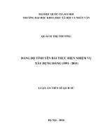 Đảng bộ tỉnh yên bái thực hiện nhiệm vụ xây dựng đảng (1991   2011) 