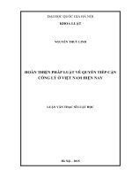 Hoàn thiện pháp luật về quyền tiếp cận công lý ở việt nam hiện đại 