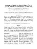 Mô hình dự báo nguồn nhân lực công nghệ thông tin của thành phố hồ chí minh trong giai đoạn 2011 2020
