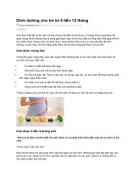 Dinh dưỡng cho trẻ từ 0 đến 12 tháng 