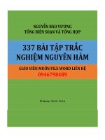 337 câu trắc nghiệm nguyên hàm tài liệu ôn luyện thpt quốc gia môn toán 2017