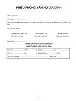 Đánh giá đầu kỳ dự án Norred - phiếu phỏng vấn hộ gia đình