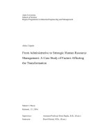 A case study of factors affecting the transfomation