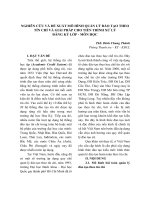 NGHIÊN CỨU VÀ ĐỀ XUẤT MÔ HÌNH QUẢN LÝ ĐÀO TẠO THEO TÍN CHỈ VÀ GIẢI PHÁP CHO TIẾN TRÌNH XỬ LÝ ĐĂNG KÝ LỚP - MÔN HỌC