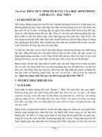 đề tài: PHÁT HUY TÍNH TÍCH CỰC CỦA HỌC SINH TRONG GIỜ ĐỊA LÍ – BẬC THCS