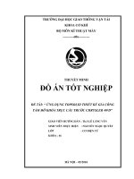 Khóa luận ứng dụng topsolid thiết kế gia công tấm đỡ khóa trục cầu trước chrysler 4WD 