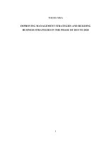 IMPROVING MANAGEMENT STRATEGIES AND BUILDING BUSINESS STRATEGIES IN THE PHASE OF 2015 TO 2020