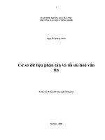 Cơ sở dữ liệu phân tán và tối ưu hoá vấn tin 