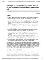 Ngăn ngừa và điều trị sự thiếu hụt vitamin d cho trẻ sơ sinh và trẻ nhỏ ở úc và newzealand  ý kiến thống nhất 