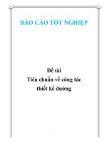 Báo cáo tiêu chuẩn về công tác thiết kế đường 