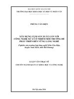 Xây dựng cụm sản xuất gắn liền với công nghệ xử lý ô nhiễm môi trường để phát triển bền vững làng nghề (nghiên cứu trường hợp làng nghề gốm chu đậu, huyện nam sách, tỉnh hải dương) 