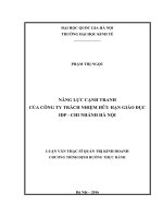 Năng lực cạnh tranh của công ty trách nhiệm hữu hạn giáo dục IDP   chi nhánh hà nội 