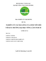 nghiên cứu sự hài lòng của sinh viên đối với ktx trường đại học nông lâm tp.hcm