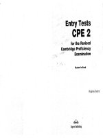 CPE entry tests 2 student book