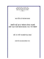 Khóa luận thiết kế quy trình công nghệ chế tạo nắp hầm hàng tàu vỏ thép 