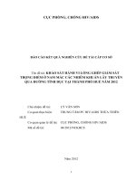 Đánh giá hành vi nguy cơ nhiễm HIV ở nam mắc các nhiễm khuẩn lây truyền qua đường tình dục tại thành phố huế, năm 2012 
