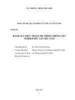 Đánh giá thực trạng hệ thống phòng xét nghiệm HIV tại việt nam 