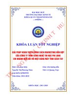 Giải pháp hoàn thiện chính sách marketing – hỗn hợp của công ty TNHH Công nghệ Tin Học Phi Long- chi nhánh Huế đối với mặt hàng máy tính xách tay