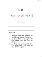 Phân tích chi phí Y tế Đại học Y hà nội