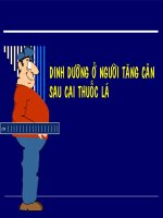 Bài giảng điều trị tăng cân do bỏ thuốc lá Bệnh viện Bạch Mai