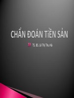 Bài Giảng Chuẩn Đoán Tiền Sản Ts. Bs. Lê Thị Thu Hà