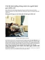 Chế độ dinh dưỡng thông minh cho người bệnh gan nhiễm mỡ