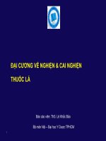 Bài giảng đại cương về nghiện và cai nghiện thuốc lá bệnh viện Bạch Mai
