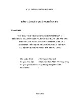 Tìm hiểu tình trạng đồng nhiễm viêm gan c trên bệnh nhân HIVAIDS và bước đầu đánh giá đáp ứng điều trị với pegylated interferon alfa và ribavirin trên bệnh nhân đồng nhiễm HIVHCV tại bệ 
