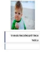Bài giảng tư vấn sâu tăng cường quyết tâm cai nghiện thuốc lá Bệnh viện Bạch Mai