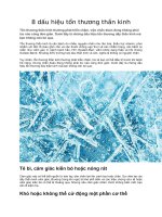 8 dấu hiệu tổn thương thần kinh