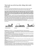 Tập luyện sau mổ tái tạo dây chằng chéo trước khớp gối