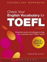 Check your english vocabulary for TOEFL 4th edition