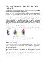 Tập phục hồi chức năng sau mổ thay khớp gối