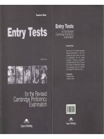 CPE entry tests 1 teacher book