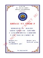 Đánh giá chất lượng dịch vụ giáo dục đào tạo dưới góc nhìn của các sinh viên và cựu sinh viên tại Trường Đại học Kinh tế Huế