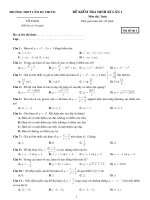 đề thi thử môn toán 12 KIEM TRA DINH KI LAN 1 