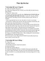 Hướng dẫn làm thao tác trong thi thực hành hóa học 1 