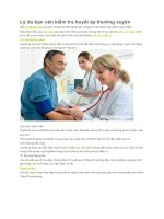 Lý do bạn nên kiểm tra huyết áp thường xuyên 