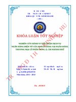 Nghiên cứu hành vi tiếp nhận dịch vụ Ngân hàng điện tử của khách hàng cá nhân tại Ngân hàng Đông Á, chi nhánh Huế