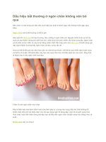 Dấu hiệu bất thường ở ngón chân không nên bỏ qua 