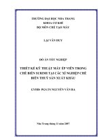 Khóa luận thiết kế kỹ thuật máy ép viên trong chế biến surimi tại các xí nghiệp chế biến thủy sản xuất khẩu 