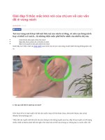 Giải đáp 5 thắc mắc khó nói của chị em về các vấn đề ở vùng nách 