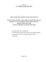 Đánh giá thực trạng và đề xuất các giải pháp tăng cường công tác phòng, chống HIVAIDS ở tuyến xã, phường 