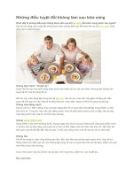 Những điều tuyệt đối không làm sau bữa sáng 