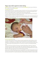 Nguy hại chết người từ tăm bông 