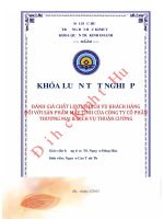 Đánh giá chất lượng dịch vụ khách hàng đối với sản phẩm máy tính của Công ty cổ phần thương mại & dịch vụ Thuận Cường