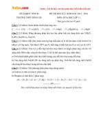 Đề thi học kì 1 môn Hóa học lớp 11 trường THPT Đông Du, TP.HCM năm học 2015 - 2016