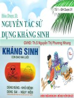 Nguyên tắc sử dụng kháng sinh
