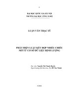 Phát hiện luật kết hợp nhiều chiều mờ từ cơ sở dữ liệu định lượng 